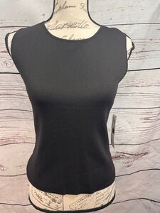 NWT Finity Brown Sweater Vest Rayon Nylon Sleeveless Medium 44300T Made In China